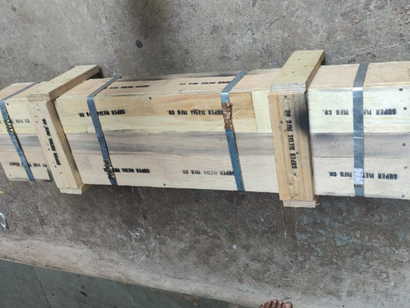 Fumigated wooden box packaging for export shipment