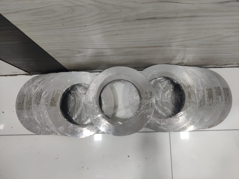 Steel bars bundle ready for export packing